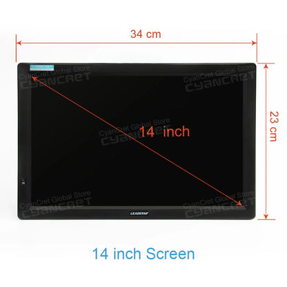 LEADSTAR D14 14" Portable TV DVB-T2 TDT ATSC ISDB-T Analog Mini Small Car Television Without Battery Support HD-IN H.265 AC3