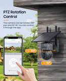 INQMEGA 5MP 4MP WIFI Wireless PTZ Solar Camera 4G SIM With Solar Panel Two Way Audio Security Protection CCTV Camera Battery Cam