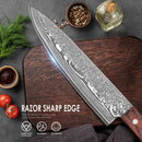 Damascus Chef's Knife Professional 67 Floors Vg-10 Japanese Kitchen Knife Chef's Meat Cleaver Knives For Kitchen  Wooden Handle