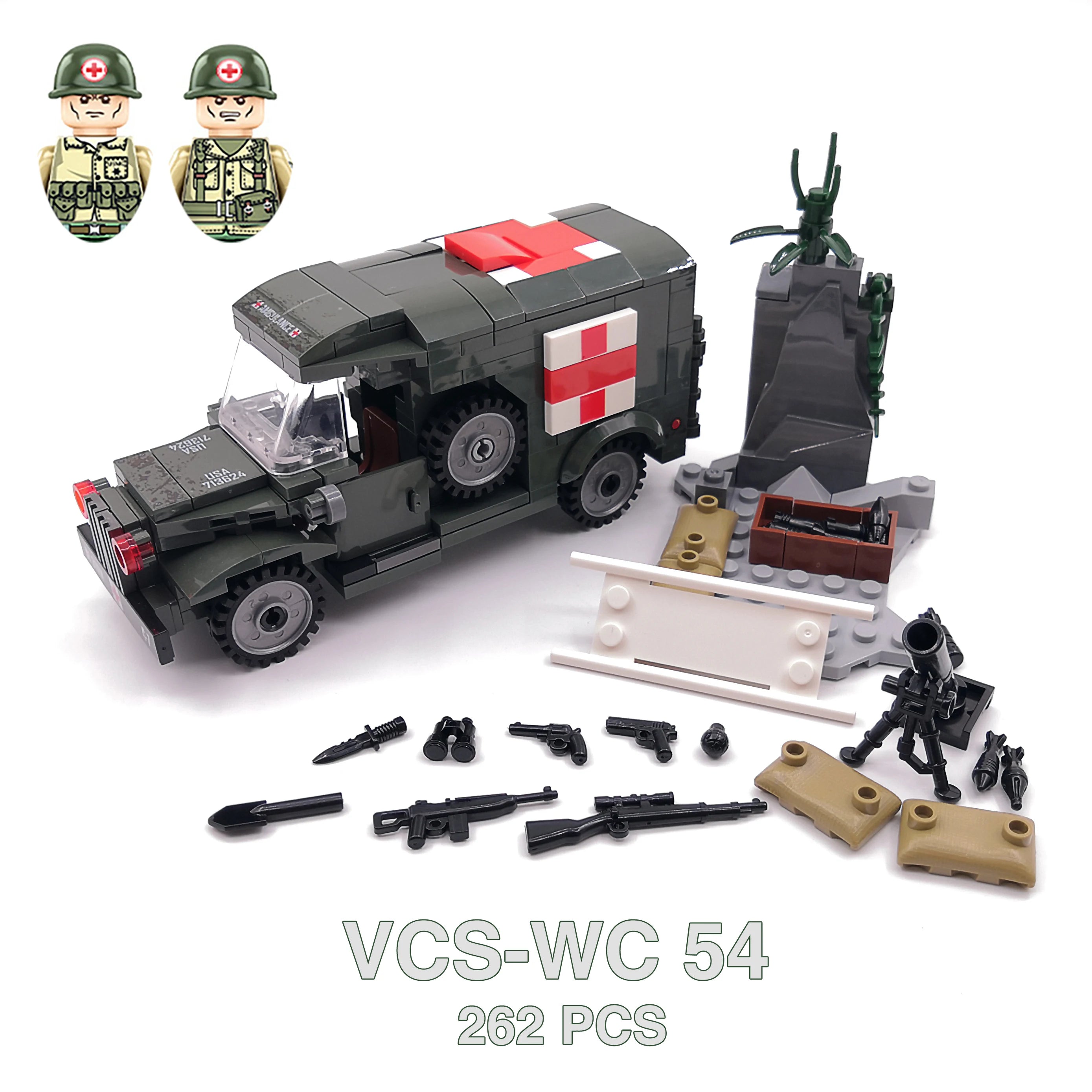 Military WW2 Tanks Tiger Sherman T34 Panzer Vehicle Airplane Army Soldier Weapons Model Building Block Brick Children Kids Toys