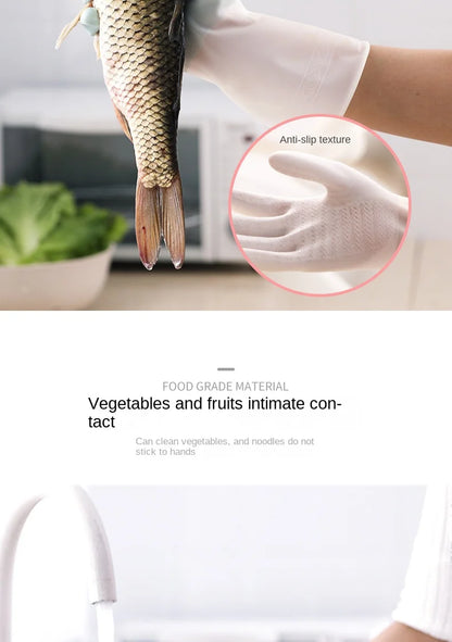 Guantes para lavar platos, resistentes al agua, de goma, finos, de látex, para mujer, #2723