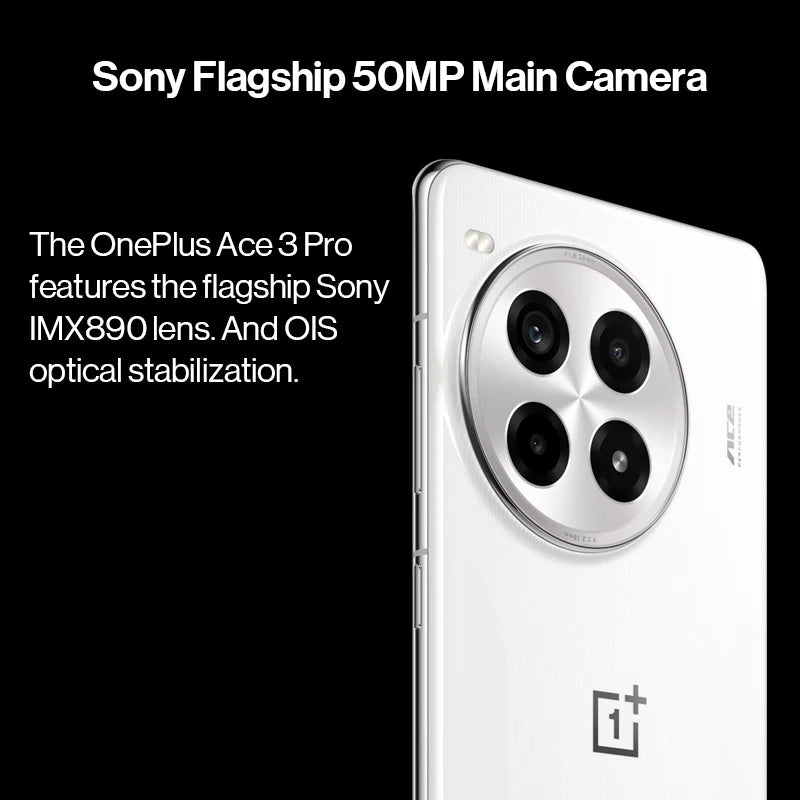 Global ROM OnePlus ACE 3 Pro Snapdragon 8 Gen 3 100W SUPERVOOC Charge 6100mAh Battery 50MP Rear Camera 6.78inch AMOLED Dsiplay