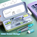 7-In-1 Multifunctional Compass Ruler Set Integrated High Aesthetic Drawing Office Tools for Primary Secondary School Stationery