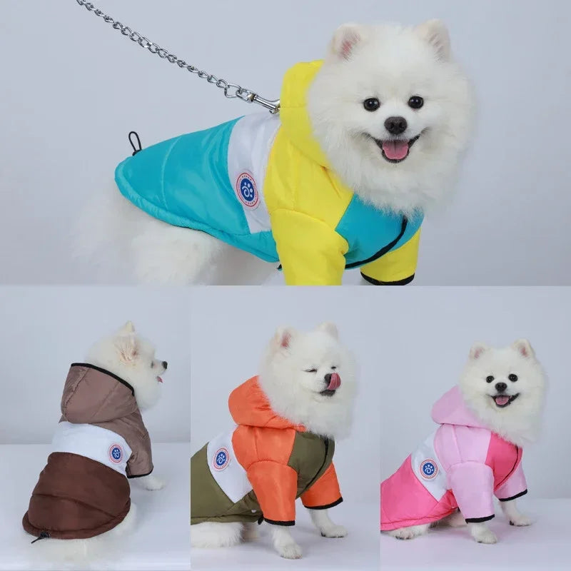 Chaqueta de algodón de invierno para perros, ropa cálida para mascotas, abrigo para cachorros, perros pequeños, medianos, gatos, chihuahuas, bulldogs y malteses.