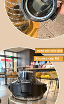 2025 Spring/Summer 2L Large Capacity Outdoor Plastic Bouncing Straw Sports Water Bottle Leak-proof Portable Refill Cups
