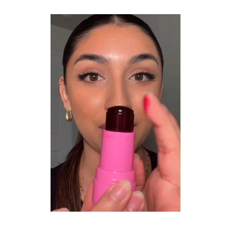 Lápiz labial 3 en 1 con leche, rubor en barra, colorete, agua refrescante, larga duración, acuarela, maquillaje mate multiusos.