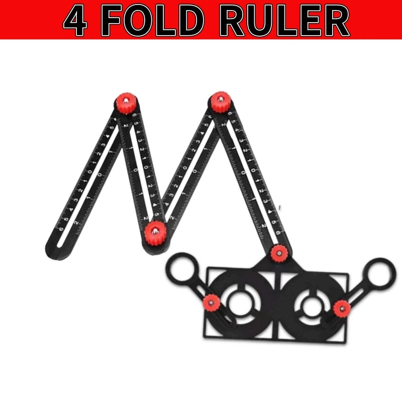 4/6/9/12 Aluminum Alloy Measuring For Tile Positioning And Opening Ruler Manual Multi-Angle Measuring Ruler Construction Tools
