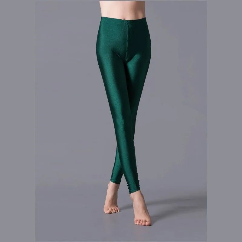 Leggings ajustados de alta elasticidad, pantalones pitillo ajustados de talla grande, pantalones brillantes, pantalones de yoga para mujer, leggings ajustados sexis y agradables para la piel. 