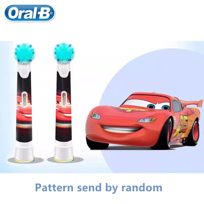 Recambio de cabezales de repuesto para cepillo de dientes eléctrico Oral B EB10 Kids, con cerdas suaves y cabezal redondo pequeño, ideal para limpieza dental de Spiderman y Frozen.