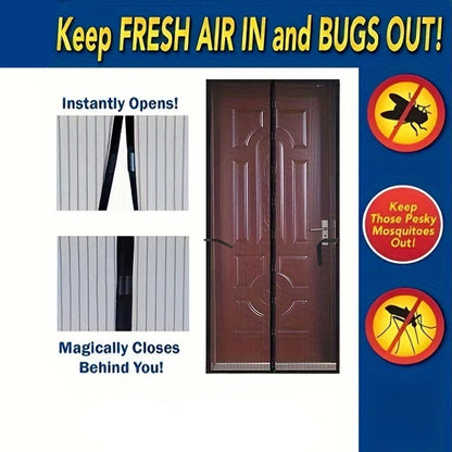 Magnetic soft gauze door curtain, no need to wear magnetic strips, summer mosquito proof door curtain, encrypted embroidery scre