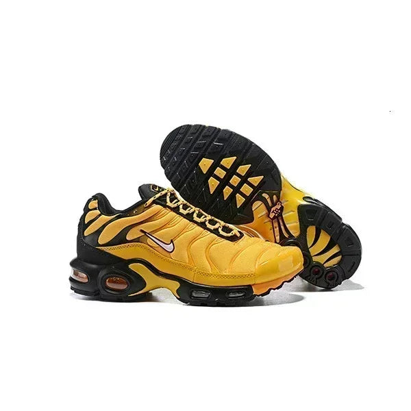 Nike TN Air Max Plus Frequency Pack Yellow Black Men Running Shoes Comfortable Sports Lightweight Sneakers AV7940-700 Original