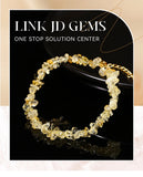 JD Natural Citrines Gravel Stone Irregualr Chip Chakra Bracelet Women Fashion Jewelry Reiki Healing Adjustable Birthday Gifts