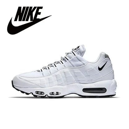 Nike Air Max 95 Unisex Trendy Retro Anti slip Wear-resistant Comfort Fabric Running Shoes GS/Black Warrior
