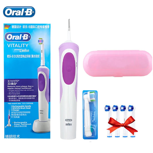 Oral B Rechargeable Electric Toothbrush Vitality Oral Hygiene Precision Clean Rotating 3D White Teeth Whitening Brush