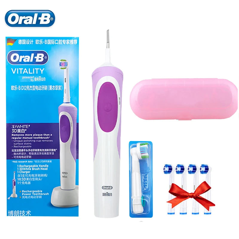 Oral B Rechargeable Electric Toothbrush Vitality Oral Hygiene Precian Clean Toothbrushes Rotating 3D White Teeth Whitening Brush