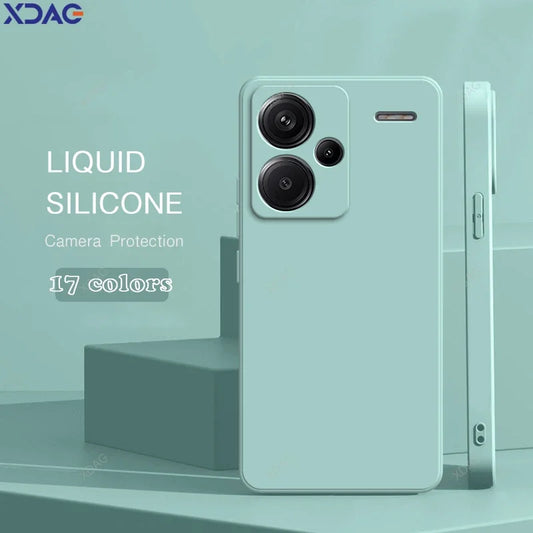 Funda blanda original para Xiaomi Redmi Note 13, Note 13 Pro Plus, Pro+, 13Pro+ 5G, a prueba de golpes, protección completa de silicona líquida.