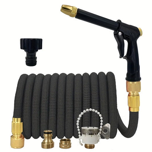 Manguera mágica extensible de alta presión para lavado de autos con pistola rociadora, herramienta de riego para exteriores, manguera de jardín.