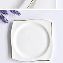 Ceramic Square Plates and Bowl Set Dinner Set Plates and Dishes Bone Porcelain Tableware Phnom Penh Cutlery Kitchen Accessories