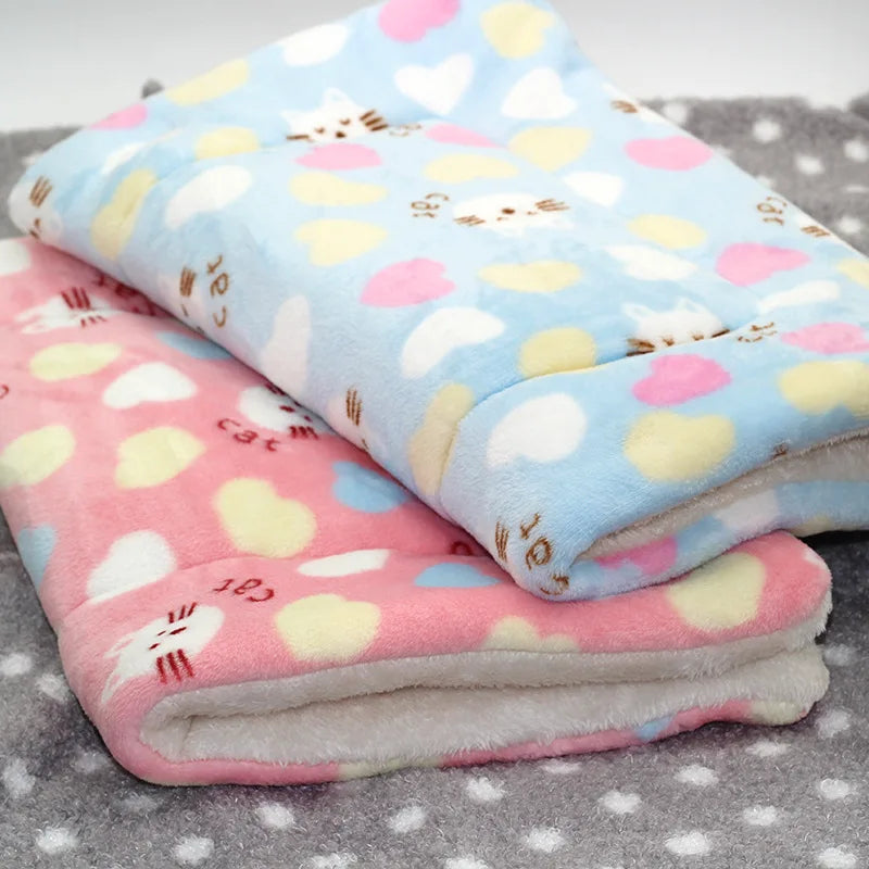 Large Size Flannel Dog Bed Thicken Cat Bed Sleeping Mat Dog Mat Blanket For Puppy Kitten Dog Bed Rug for Small Medium Large Dog