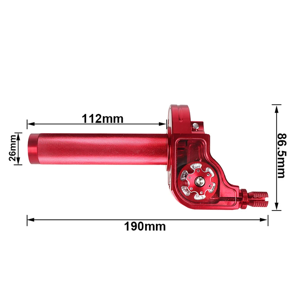 22MM Throttle Twist Grips CNC Aluminum Motorcycle Grips Cable for ATV Scooter Moped Quad Bike Motorcycle Accessories Universal