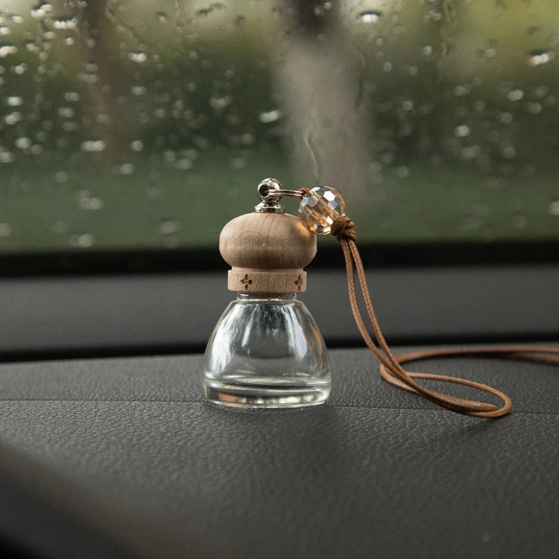 1Pc 8ML Conical Flask Empty Bottle Car Pendant Car Essential Oil Diffuser Fragrance Air Freshener Scent Perfume Bottle Ornament