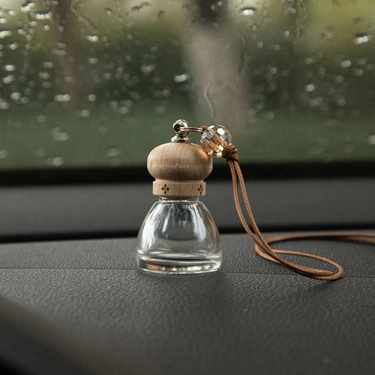 1Pc 8ML Conical Flask Empty Bottle Car Pendant Car Essential Oil Diffuser Fragrance Air Freshener Scent Perfume Bottle Ornament