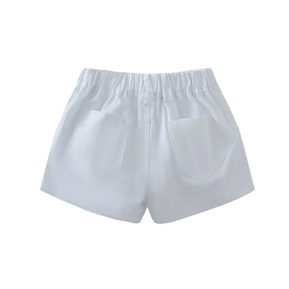 Conjunto de ropa de verano para bebé niño con gorro, polos de verano, camisa de manga corta, pantalones cortos, conjunto de ropa para niño