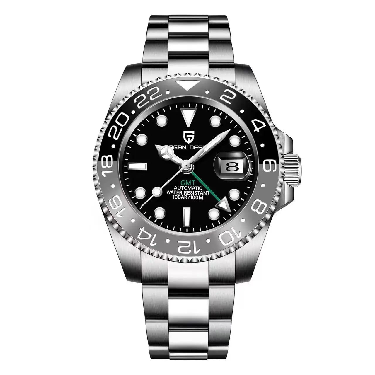 Relógio Masculino Mecânico de Luxo PAGANI DESIGN 2026 – Aço Inoxidável, Função GMT, Vidro de Safira – Marca de Alto Padrão