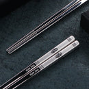 23cm Exquisite Dragon Pattern Chopsticks 304 Stainless Steel Non-slip Chinese Chopstick Food Sushi Sticks Home Kitchen Tableware