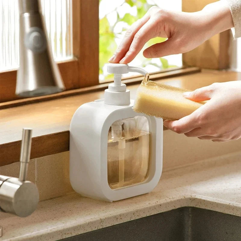 Dispensadores de jabón de baño de 300/500 ml, rellenables, para loción, champú y gel de ducha, portátiles, de viaje, con bomba de baño vacía.