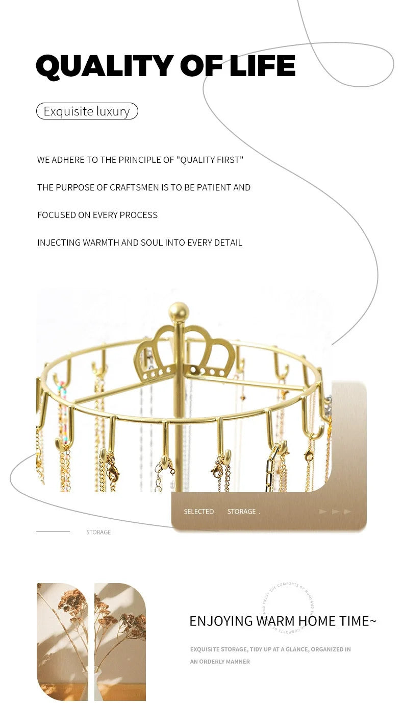 1 creative desktop acrylic base crown jewelry rack suitable for necklace pendants for easy organization and summarization