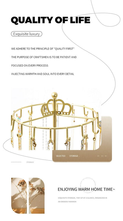 1 creative desktop acrylic base crown jewelry rack suitable for necklace pendants for easy organization and summarization