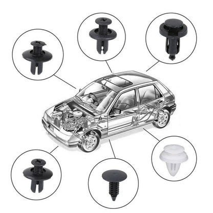Clip de sujeción para guardabarros de coche, pasador de retención, remache, parachoques para panel de puerta, kit de sujeción, bolsa/caja, 50/100 piezas