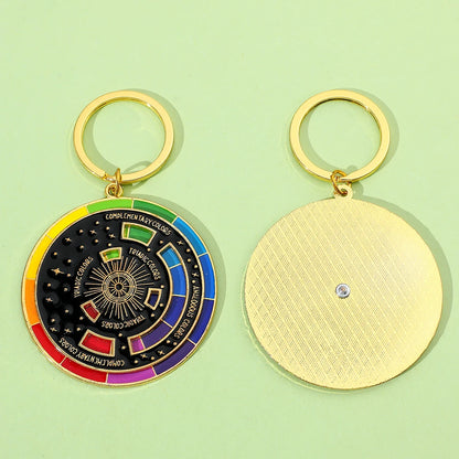 Chaveiro de roda colorida para pintores, chaveiro interativo, chaveiros de arte, presentes