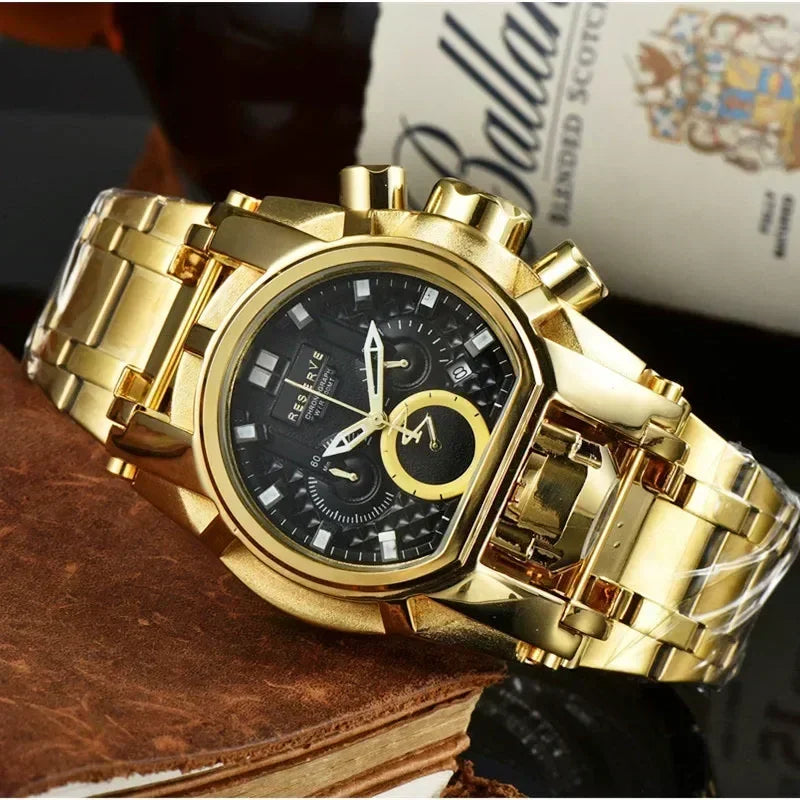 waUndefeated Watches Reserve Bolt Zeus Mens Chronograph INVICTO Luxury Watch Invincible Relógio Masculino for Dropshipping