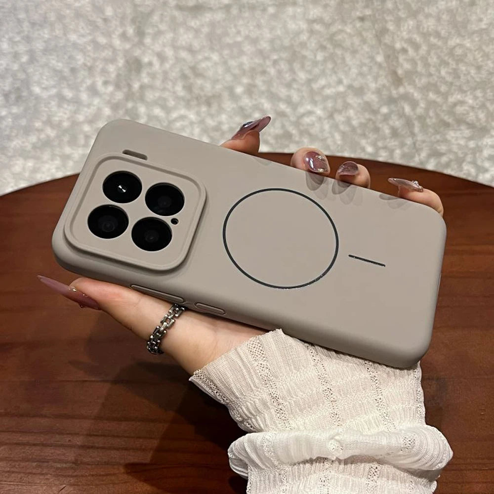 Colorful Liquid Silicone For Magsafe Wireless Charger Magnetic Case for Xiaomi 15 14 Pro 15 Pro Shockproof Soft Cover