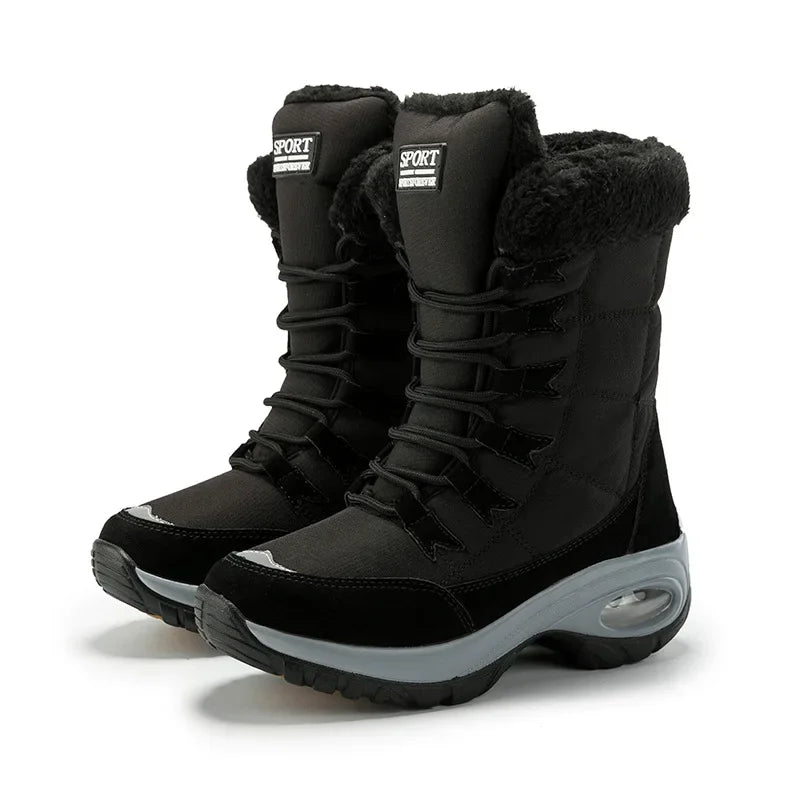 Winter Women Boots High Quality Warm Snow Boots Lace-up Comfortable Ankle Boots Outdoor Waterproof Hiking Boots 2024