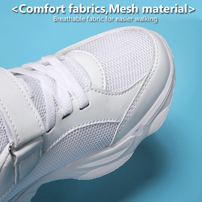 Children's Fashion Sports Shoes Breathable Student Black School Walking Shoes Anti-skid Boys & Girls Casual Running Sneaker