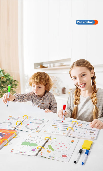 Magical Tracing Workbook Children Montessori Drawing Book Education Reusable Magic Practice Copybook Pen Control Training Book