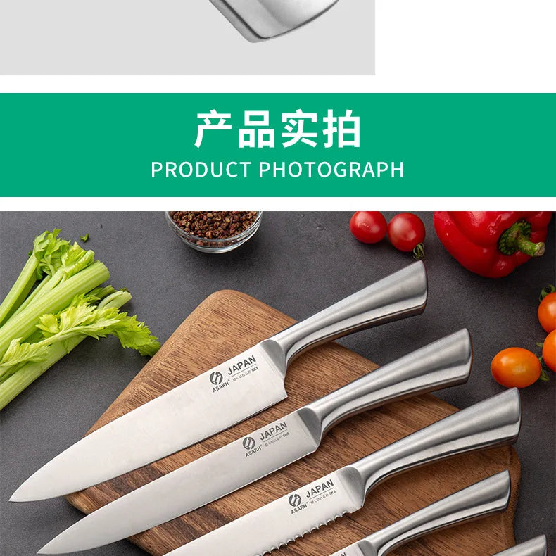 Stainless Steel Kitchen Knives Set Fruit Paring Utility Serbian Chef Slicing Bread Japanese Kitchen Knife Set Accessories Tools
