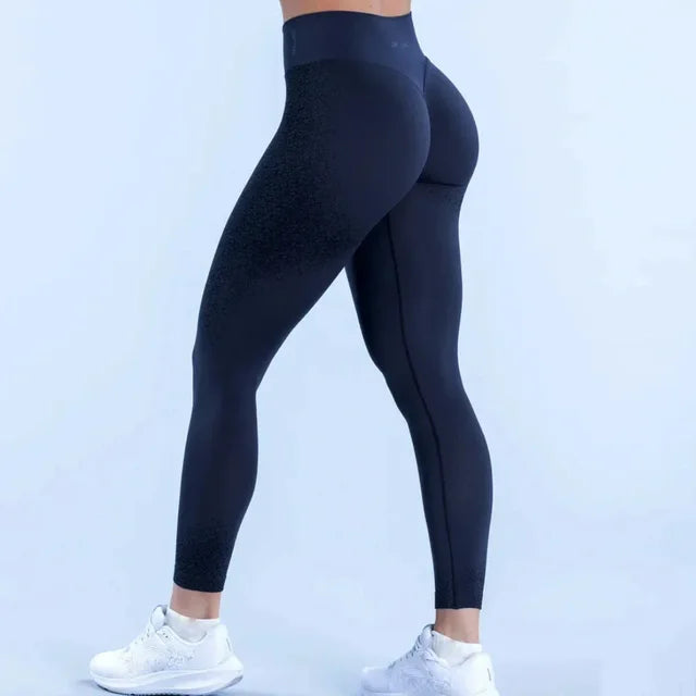 Ignite legging com logotipo feminino sem costura yoga legging midrise cintura ginásio collants scrunch bum esportes leggings elástico yoga pant