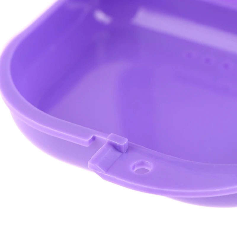 Denture Storage Box Dental Retainer Orthodontic Mouth Guard Container Plastic Oral Hygiene Supplies Tray Dental Appliance Case