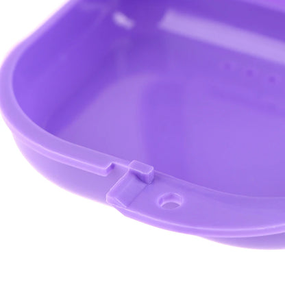 Denture Storage Box Dental Retainer Orthodontic Mouth Guard Container Plastic Oral Hygiene Supplies Tray Dental Appliance Case