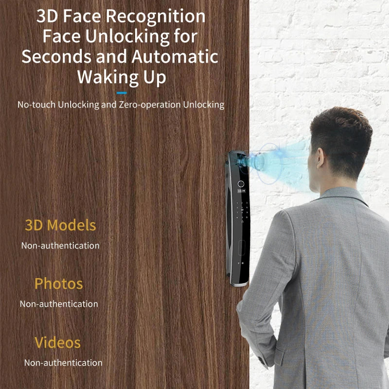 Wishome Biometric Recognition Smart Door Lock remote control Fingerprint Password IC Card APP Wifi Lock Unlock