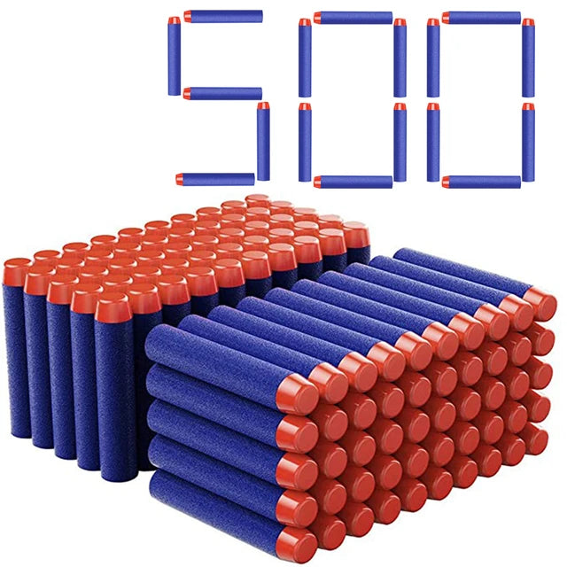 TISNERF 1000-50pcs Blue Solid Round Head Balls 7.2cm for Nerf Series Blasters Refill Darts Kids Toy Gun Accessories 