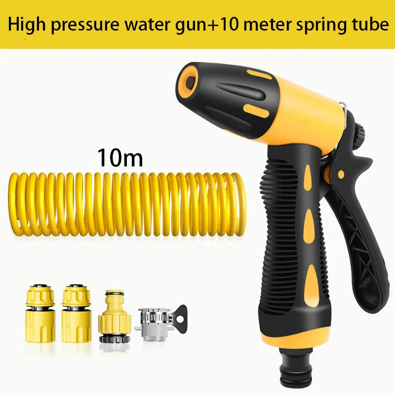 Car Wash water gun high-pressure household sprinkler washing garden balcony expansion and pressurization hose brush car wash