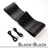 38cm 15inch Car Steering Wheel Braid Cover Artificial leather Needles And Thread Soft Non-slip Auto Interior Accessories Kits