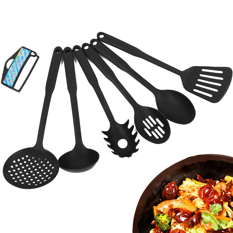 Kitchen 6pcs Cooking Utensil Set for Nonstick Cookware Kitchen Utensil Set with Plastic Handles
