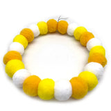 30pcs New Pet Dog Bow Tie Rainbow Flower Hair Ball Necklace Collar Pet Dog Cat Bowties Neckties Dog Grooming Accessories