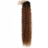 Extensões de rabo de cavalo cacheado longo 80cm aplique sintético com cordão e clip water wave